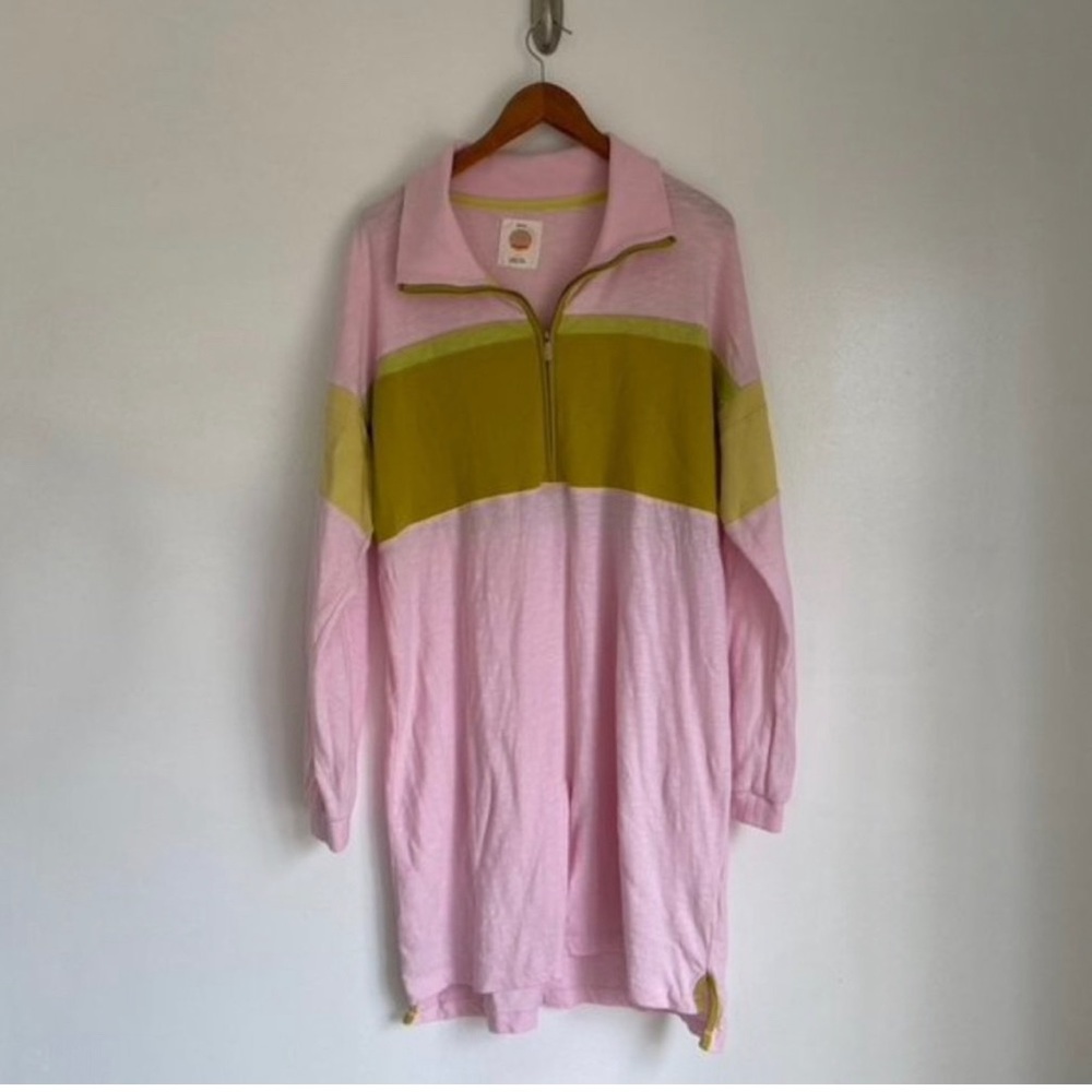Daily Practice by Anthropologie Sporty Oversized Color Block Shirt Dress Size L